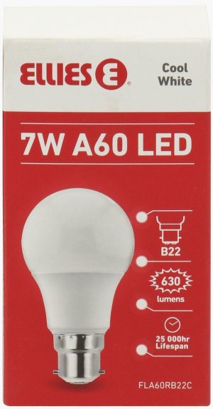 Ellies 7W A60 Residential LED E27-Cool White