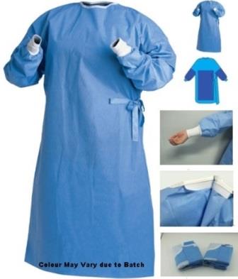 Casey Disposable SMS Fabric Reinforced Surgical Gown - Blue Size Extra Large 1 Casey Disposable SMS Fabric Reinforced Surgical Gown - Blue Size Extra Large