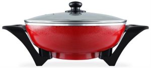 Mellerware 1500w Aluminium Red Electric Bangkok Wok
