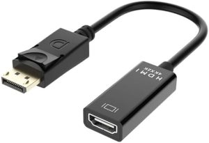 UniQue  30cm Male DisplayPort To 4K Female HDTV Cable