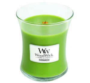 Woodwick Evergreen Candle Medium Jar Retail Box No warranty