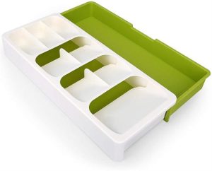 Casey Cutlery 9 Compartments Drawer Organizer Colour Cream