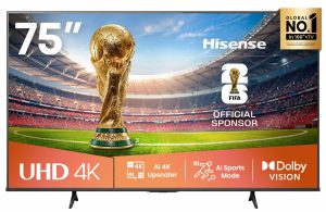 Hisense 75 Inch A6Q Ultra HD Smart TV
