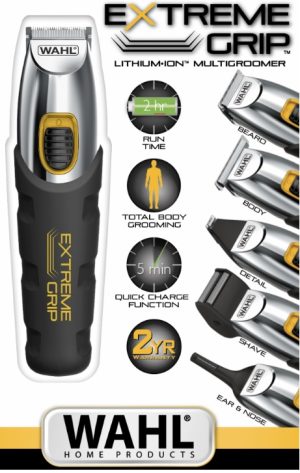 Wahl 25 Piece Extreme Grip Lithium Ion Multigroomer Kit