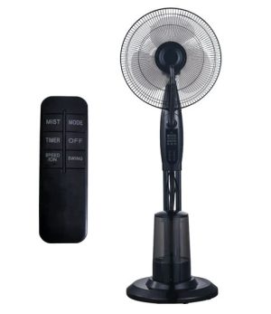 Alva Air 40cm Pedestal Mist Fan Black with remote