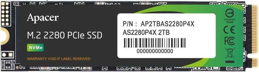 Apacer AS2280P4X M.2 PCIe Gen3 x 4 256GB SSD 1 Apacer AS2280P4X M.2 PCIe Gen3 x 4 256GB SSD
