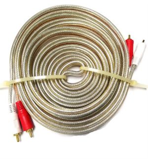 Geeko 5m Braided Dual Cinch RCA Audio Cable