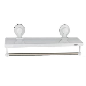 Bathlux Shelf With Handtowel Rack With Suction Cup
