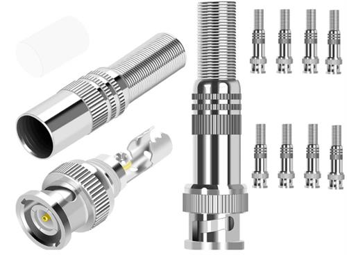 Securnix RG59 8 Pack Screw Spring BNC Connectors 1 Securnix RG59 8 Pack Screw Spring BNC Connectors