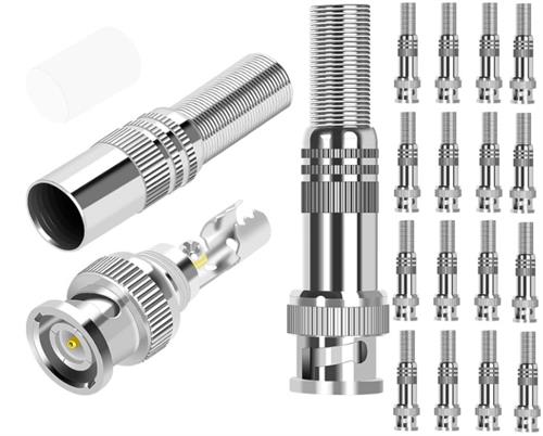 Securnix RG59 16 Pack Screw Spring BNC Connectors 1 Securnix RG59 16 Pack Screw Spring BNC Connectors