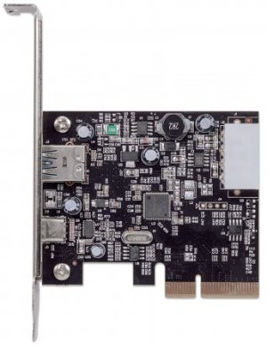 Manhattan PCI Express card 2x external ports
