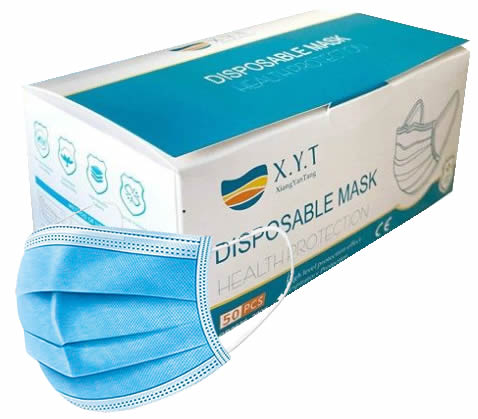 Casey XYT Branded 3 Ply Disposable Face Mask with Earloop 1 Casey XYT Branded 3 Ply Disposable Face Mask with Earloop