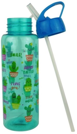Casey FlipTop 1 Litre Plastic Water Bottle Blue