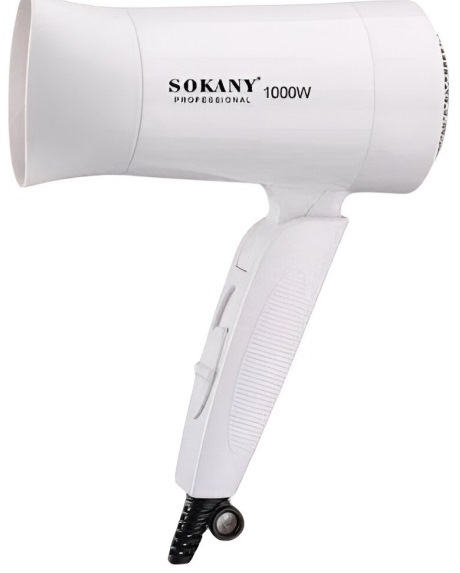 Sokany Foldable Mini Hair Dryer White 1 Sokany Foldable Mini Hair Dryer White