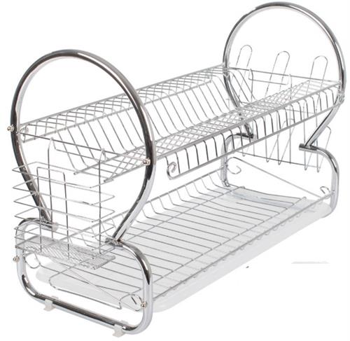 Casey 2 Layer 40cm Stainless Steel Medium Dish Rack 1 Casey 2 Layer 40cm Stainless Steel Medium Dish Rack