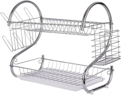 Casey 2-Layer 38cm Stainless Steel Dish Rack 1 Casey 2-Layer 38cm Stainless Steel Dish Rack