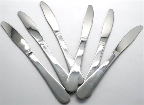 Casey Catering 6 Piece Stainless Steel Dinner Knives Set Plain 1 Casey Catering 6 Piece Stainless Steel Dinner Knives Set Plain