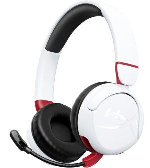 HP HyperX Cloud Mini Wireless White And Red Headset with Microphone