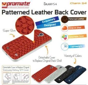 Promate Maroon  Charm.S4 Premium Leather Back Cover