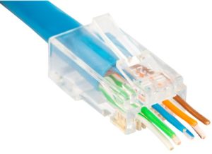 Ellies Cat6 UTP RJ45 Modular Snap Plugs 50 Pack