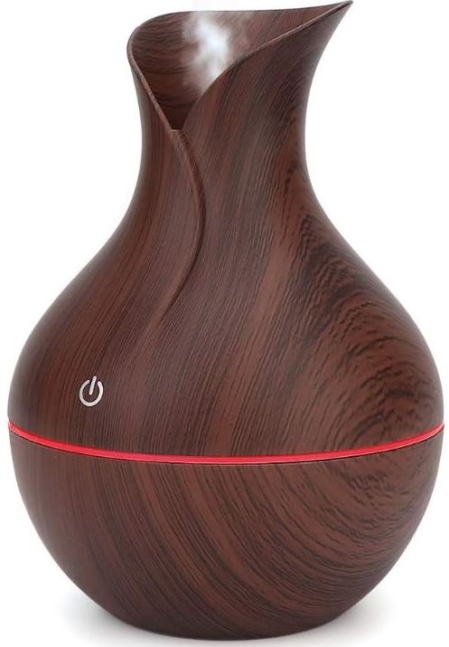Casey Ultrasonic Aroma Portable Humidifier Dark Hollow Wood 1 Casey Ultrasonic Aroma Portable Humidifier Dark Hollow Wood