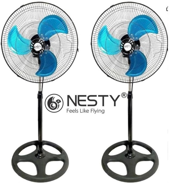 Nesty Twin Pack Set Of 2 x 45cm Floor Standing Cooling Fans 1 Nesty Twin Pack Set Of 2 x 45cm Floor Standing Cooling Fans
