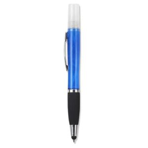 Geeko 3-in-1 Sanitizer Spray Stylus and Blue Ink Pen Blue