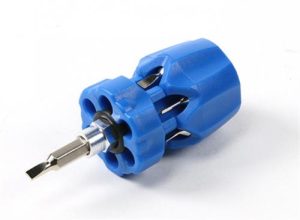 Goldtool Blue 7 in 1 Stubby Flat Head Driver Set