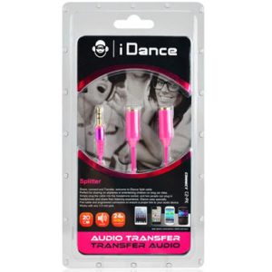 iDance Pink Connect C2 3.5mm 1 to 2 Splitter