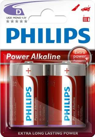 Philips Power Alkaline Battery LR20P2B 2 X D Alkaline 1 Philips Power Alkaline Battery LR20P2B 2 X D Alkaline