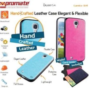 Promate Blue Lanko.S4 Hand Crafted Leather Case
