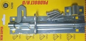 Noble Lockable Pad Bolt latch 200mm Zinc Plated
