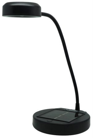 Noble Black SunLite Solar Powered Tabletop Lamp
