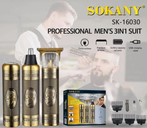 Sokany Professional  3In1 Set T Blade Shaver Gold