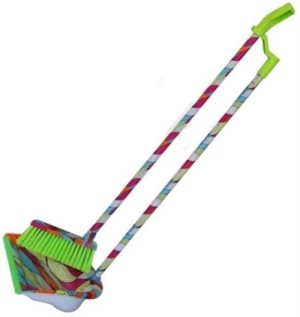 Totally Long Dust Pan Broom Set Rainbow Design
