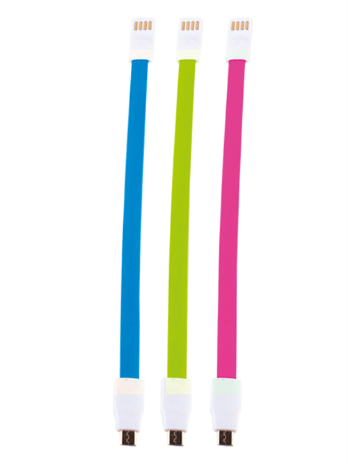 Whizzy Pink,Blue & Green Designer 3 Pack Micro USB Charge Cable 1 Whizzy Pink,Blue & Green Designer 3 Pack Micro USB Charge Cable