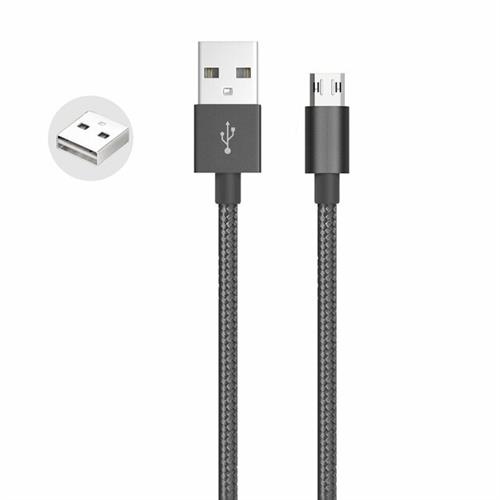 Whizzy Black Reversible Micro USB Charge And Data Sync Cable 1 Whizzy Black Reversible Micro USB Charge And Data Sync Cable