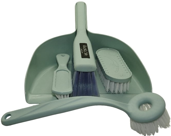 Casey 5 Piece Handheld Dust Pan And Brush Set Light Green 1 Casey 5 Piece Handheld Dust Pan And Brush Set Light Green