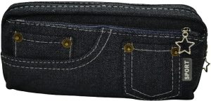 Brainware Dark Blue Denim Pencil Case