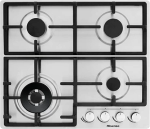 Hisense 60cm Stainless Steel 4 Burner Gas Stove