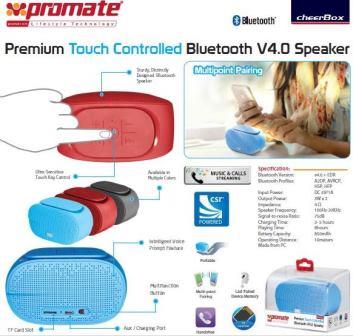 Promate cheerBox Premium Touch controlled Bluetooth® V4.0 1 Promate cheerBox Premium Touch controlled Bluetooth® V4.0