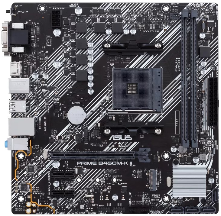 Asus Prime B450M-K II AMD Socket AM4 Micro ATX Motherboad 1 Asus Prime B450M-K II AMD Socket AM4 Micro ATX Motherboad