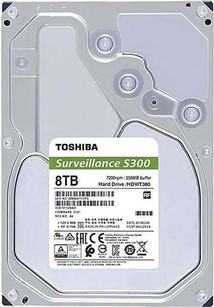 Toshiba S300 SATA 8TB Surveillance Internal Hard Drive 1 Toshiba S300 SATA 8TB Surveillance Internal Hard Drive