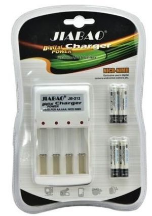 Jiabao JB212 Battery Charger with 4 Pieces 350mAh AAA