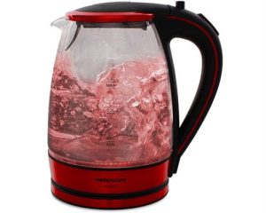 Mellerware 1.8L Glass Kettle Colour:Red 2200w