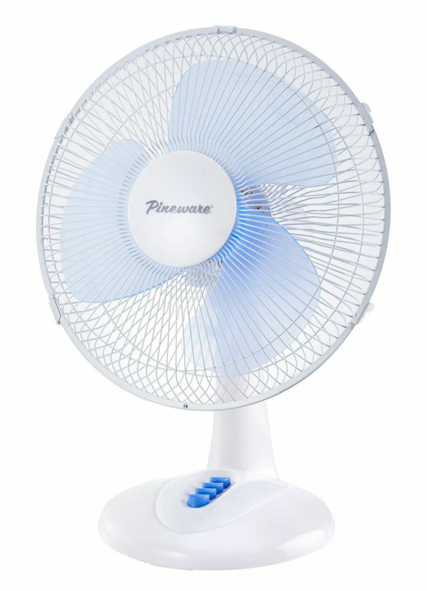 Pineware 30cm White Plastic Desktop Fan 1 Pineware 30cm White Plastic Desktop Fan
