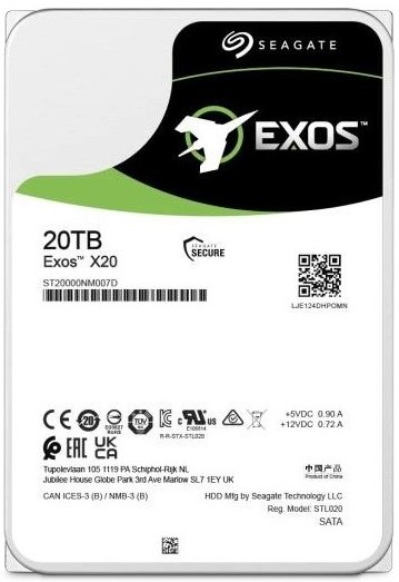 Seagate Exos X20 3.5 Inch 20TB SATA Hard Drive Disk 1 Seagate Exos X20 3.5 Inch 20TB SATA Hard Drive Disk
