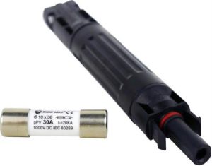 Solarix MC4 PV Inline Fuse Holder 1000VDC with Fuse 30A