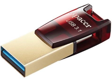 Apacer AH180 64GB USB 3.2 Gen 1 Dual Flash Drive 1 Apacer AH180 64GB USB 3.2 Gen 1 Dual Flash Drive