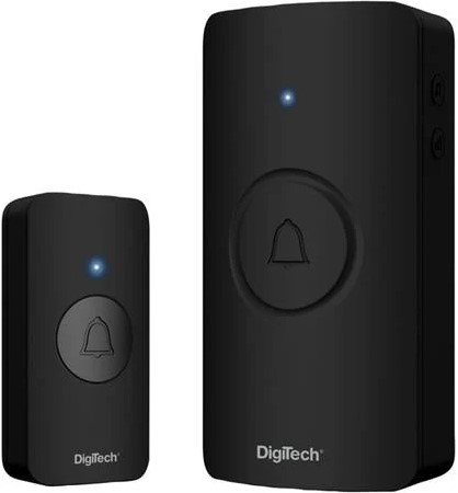Digitech 100 Metres Wireless Doorbell Black 1 Digitech 100 Metres Wireless Doorbell Black